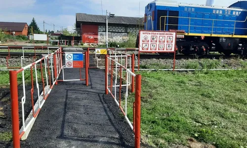 В Курской области открыт современный пешеходный переход на станции Кшень