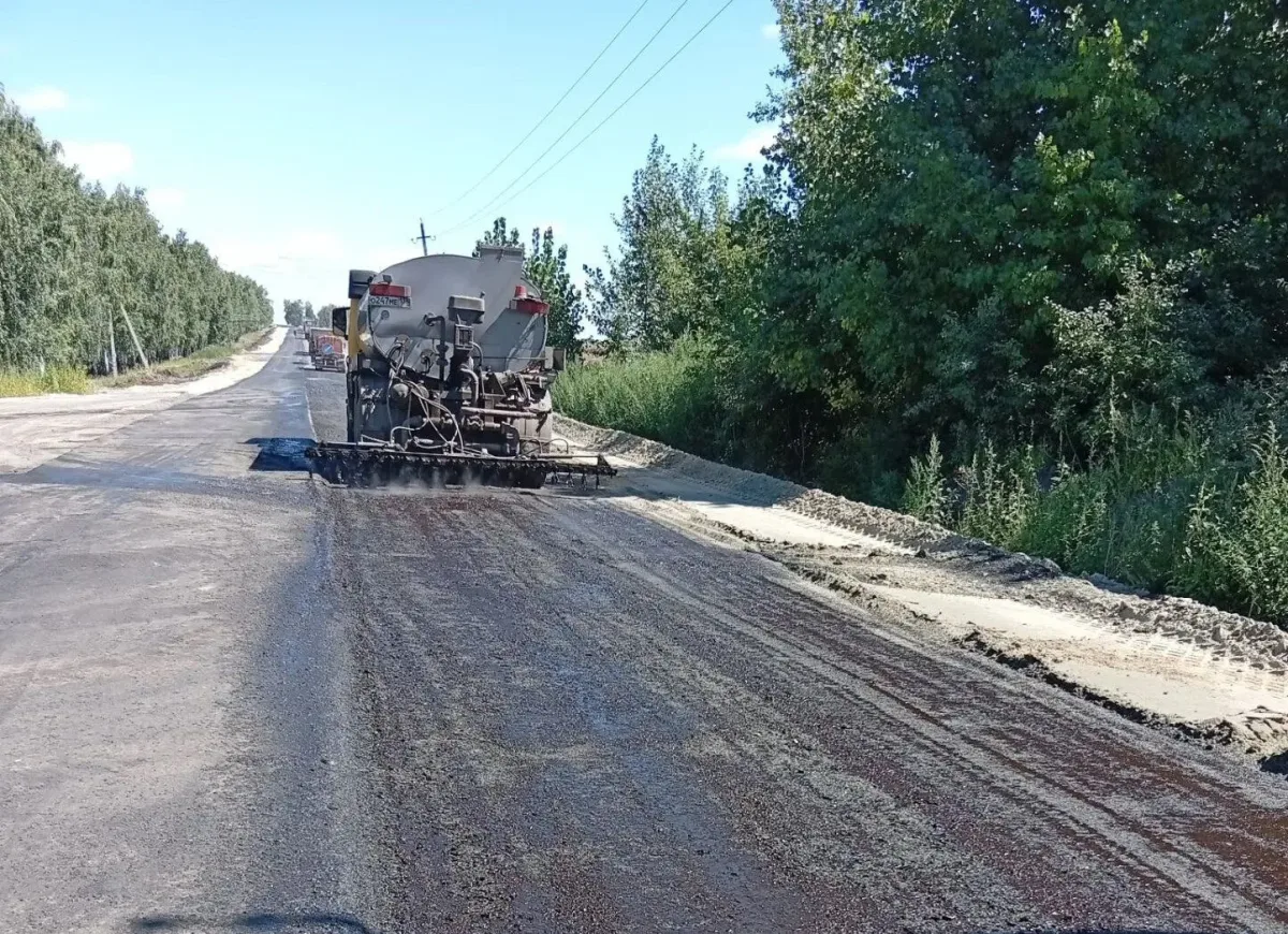 Строительство дороги в селе Большие Бутырки, Мантуровский район, Курская область