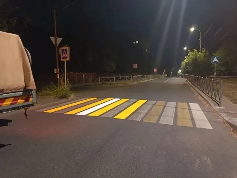 В Курске обновили дорожную разметку перед началом учебного года